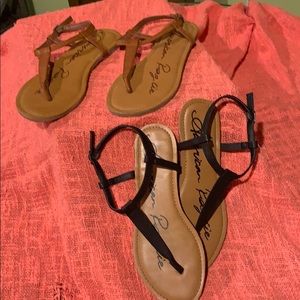 Two pair of American Eagle Flats